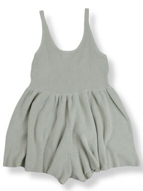 Mable Sage Green Knit Romper Size M Flowy Skort Style Boutique